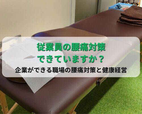 従業員の腰痛対策